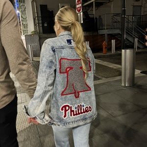 Custom Philadelphia Phillies Jean Jacket‎